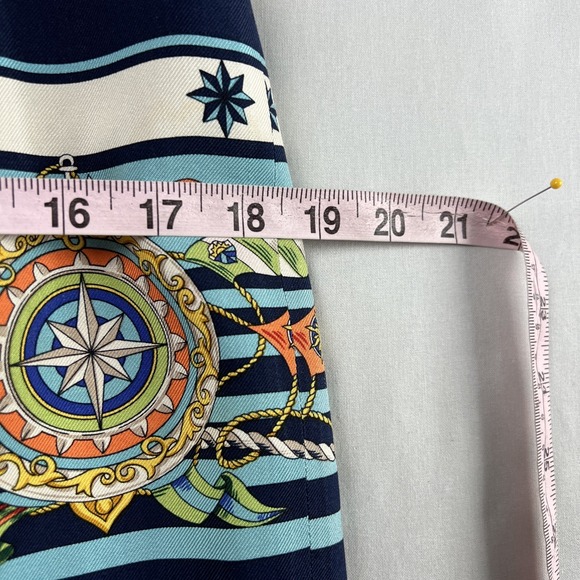 Talbots Nautical Wrap Skirt Womens 12p Petite Straight Pencil Silk Preppy - Picture 9 of 12